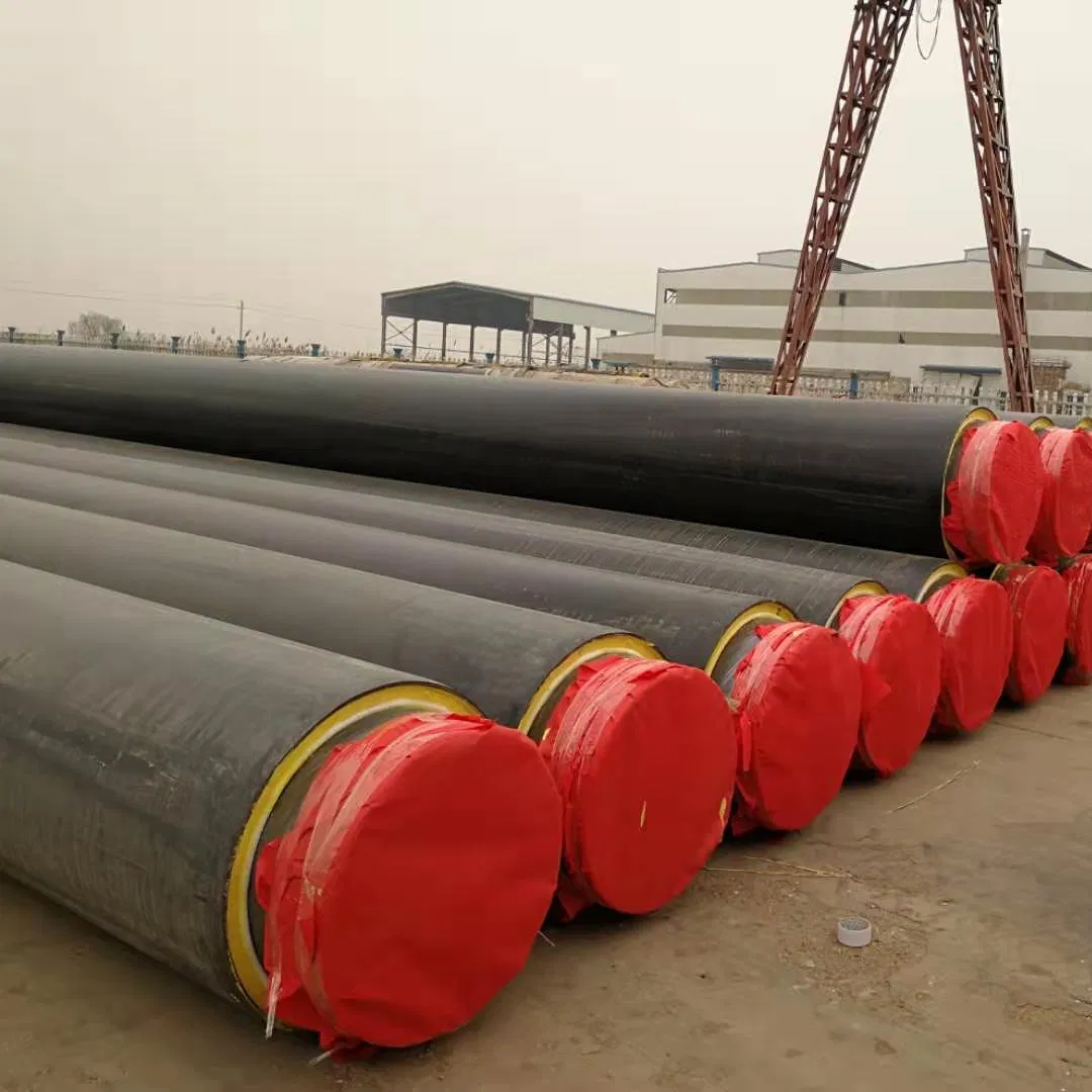 High Pressure Weld Connection Pre-Insulated 40mm Thermal Steel Pipe for Hot Water Pipeline Painted Surface