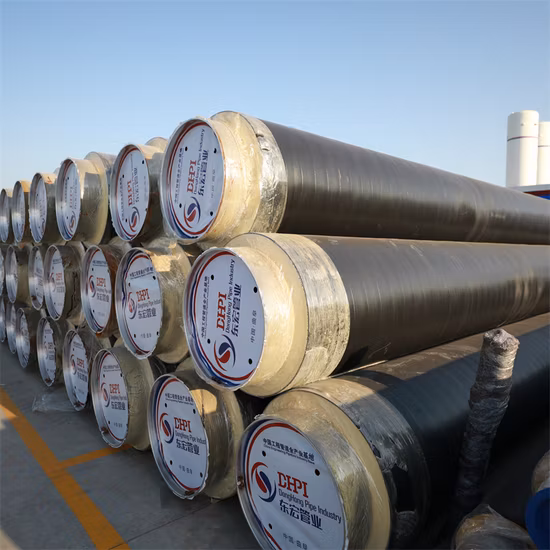 Underground Thermal Pipe Spraying Polyurethane Winding PE Pre-Direct Buried Thermal Insulation Pipe
